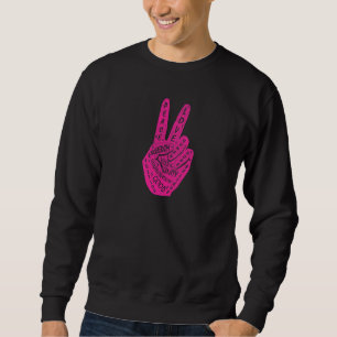 Frieden nicht Krieg Frieden machen Handzeichen 5 Sweatshirt