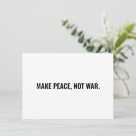 Frieden nicht Krieg weiße schwarze minimalistische