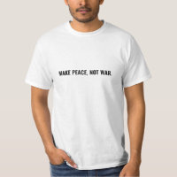 Frieden nicht Krieg weißen schwarzen minimalistisc