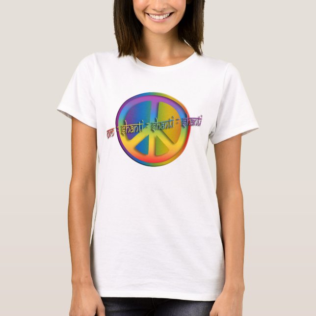 Frieden OM Shanti T-Shirt (Vorderseite)