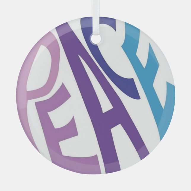 FRIEDEN ORNAMENT AUS GLAS (Vorderseite)