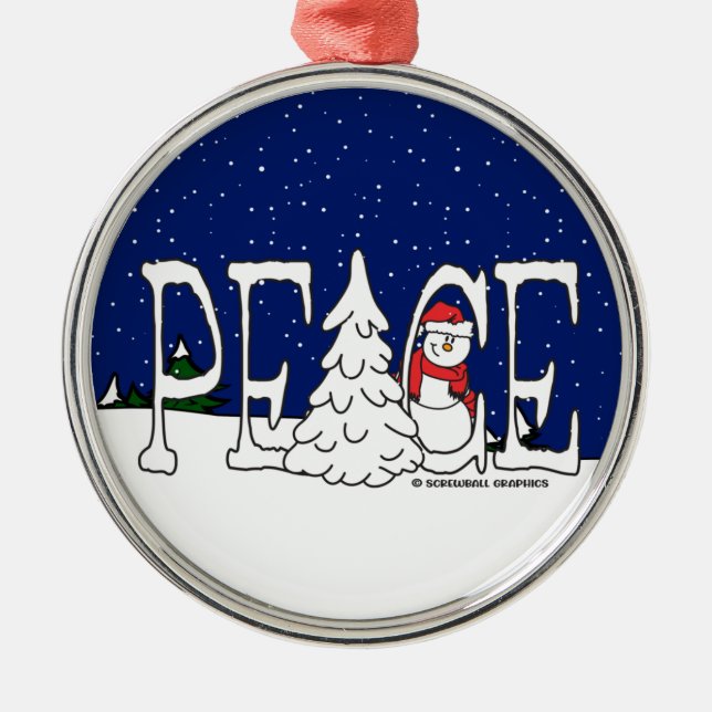 Frieden Ornament Aus Metall (Vorne)