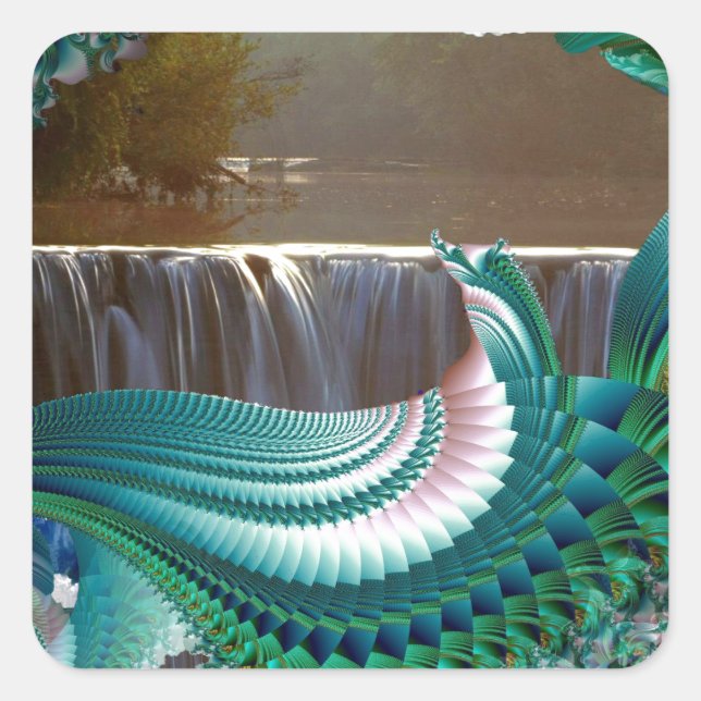 Frieden Quadratischer Aufkleber (Vorderseite)