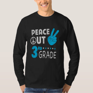 Frieden raus 3. Klasse Rückkehr zur Schule Schüler T-Shirt