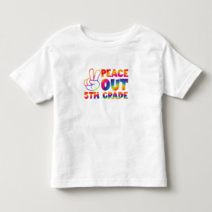 Frieden raus Fünfte Klasse Tie Dye Letzter Tag 5. Kleinkind T-shirt