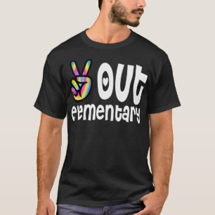 Frieden raus Grundschul-Tie-Dye-Abschlussklasse 2 T-Shirt