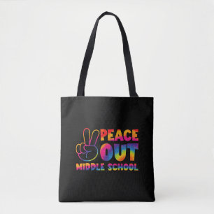 Frieden raus Mittelschule Tie Dye Letzter Schultag