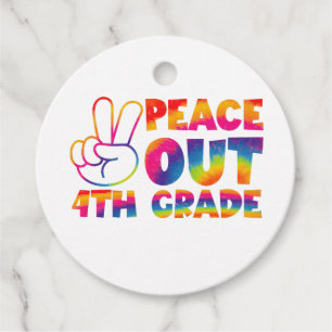 Frieden raus vierte Klasse Tie Dye letzter Tag 4.  Geschenkanhänger