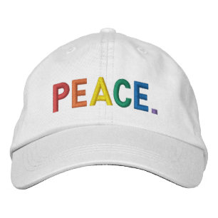 Frieden Regenbogenfarben Typografie lgbtq stolz Bestickte Baseballkappe