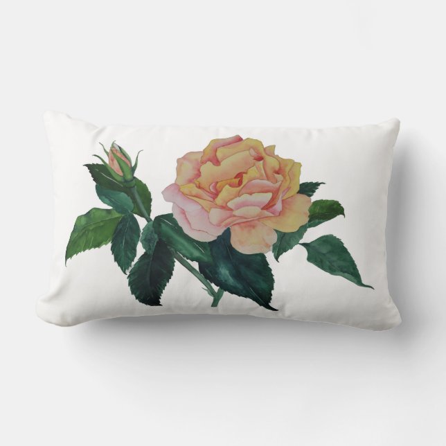 Frieden Rose Kissen (Vorderseite)