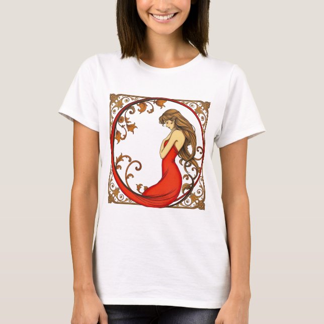 Frieden (rot) T-Shirt (Vorderseite)
