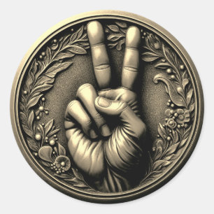 Frieden Runder Aufkleber