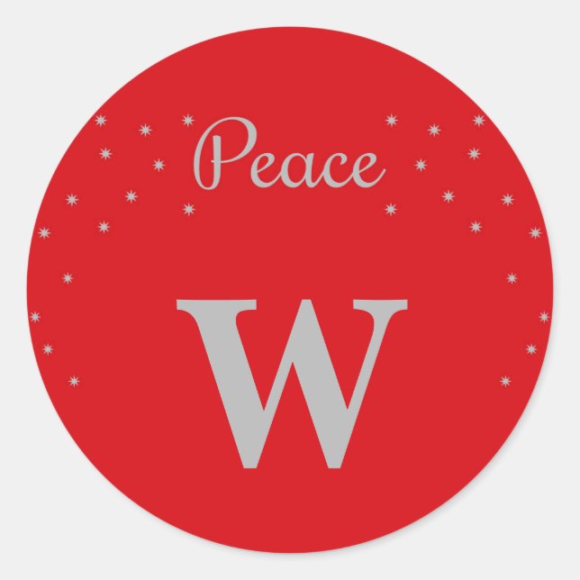 Frieden Runder Aufkleber (Vorderseite)