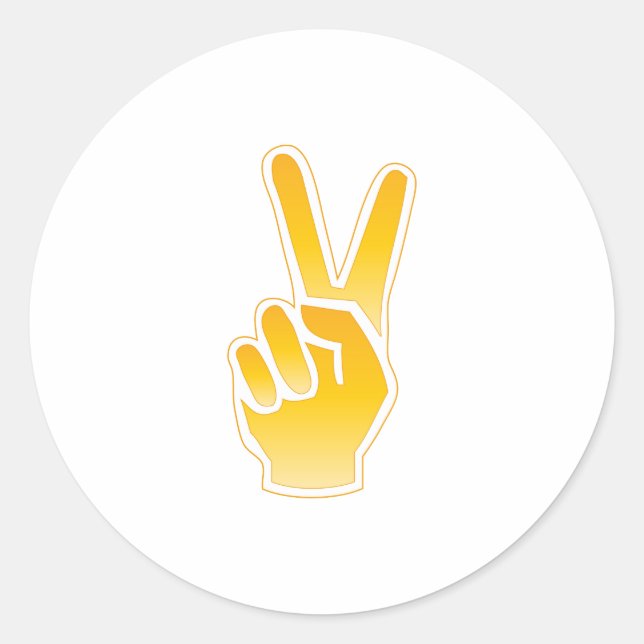 Frieden Runder Aufkleber (Vorderseite)