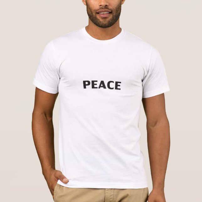 "Frieden" Schwarz-weiß T-Shirt (Vorderseite)