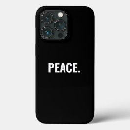 Frieden Schwarz-Weiß-Text minimalistisch Anti-Krie Case-Mate iPhone Hülle