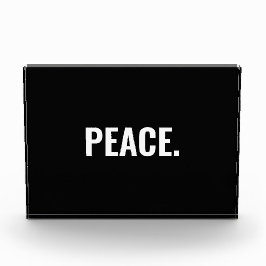 Frieden Schwarz-Weiß-Text minimalistisch Anti-Krie Fotoblock
