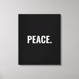 Frieden Schwarz-Weiß-Text minimalistisch Anti-Krie Leinwanddruck