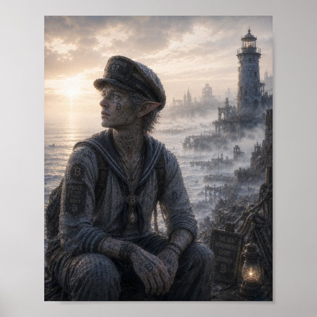 Frieden / Seemann / Leuchtturm Küste Poster (Vorne)
