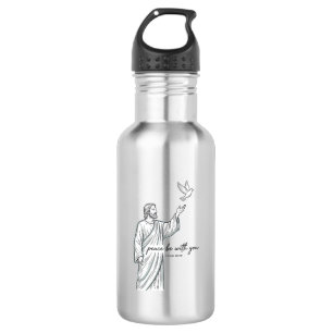Frieden sei mit dir Taube Christliches Vintage-Shi Edelstahlflasche