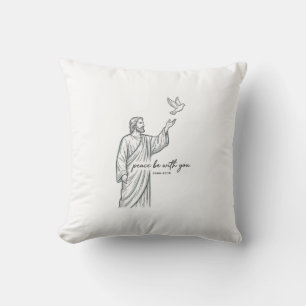 Frieden sei mit dir Taube Christliches Vintage-Shi Kissen