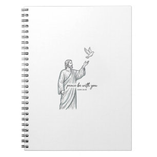 Frieden sei mit dir Taube Christliches Vintage-Shi Notizblock
