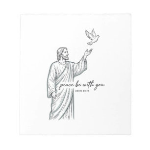 Frieden sei mit dir Taube Christliches Vintage-Shi Notizblock