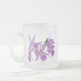 Frieden, sei noch immer blumige Orchideen-Tasse Mattglastasse