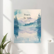 Frieden, sei still Schriftzug Wandkunst – Markus 4
