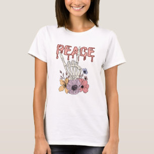 Frieden - Skeletthand T-Shirt