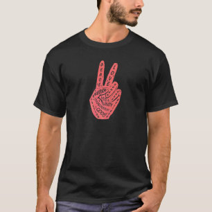 Frieden statt Krieg - Handzeichen 14 T-Shirt