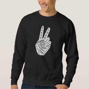 Frieden statt Krieg - Handzeichen 16 Sweatshirt