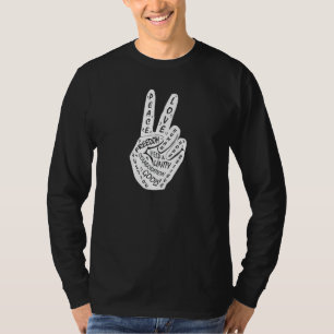 Frieden statt Krieg - Handzeichen 16 T-Shirt