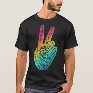 Frieden statt Krieg - Handzeichen 16 T-Shirt
