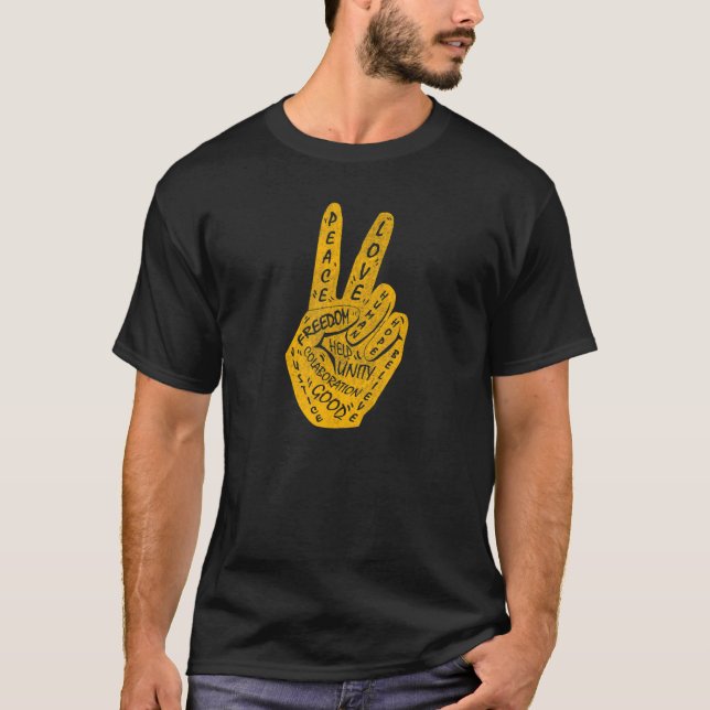 Frieden statt Krieg - Handzeichen 22 T-Shirt (Vorderseite)