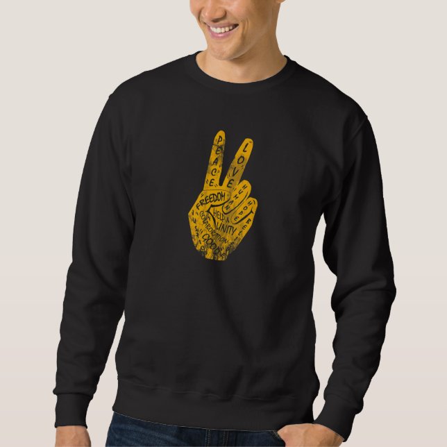 Frieden statt Krieg - Handzeichen 30 Sweatshirt (Vorderseite)