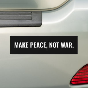 Frieden statt Krieg Schwarz-weiß minimalistisch ma Autoaufkleber