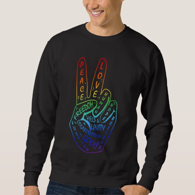 Frieden statt Krieg - Symbol 8 Sweatshirt (Vorderseite)