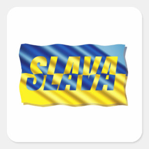 FRIEDEN stehen mit der ukrainischen Freiheit für d Quadratischer Aufkleber