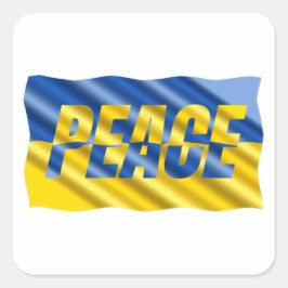 FRIEDEN stehen mit der ukrainischen Freiheit für d Quadratischer Aufkleber