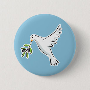 Frieden tauchte mit Ölzweig Button