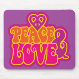 Frieden u. Liebe Mousepad