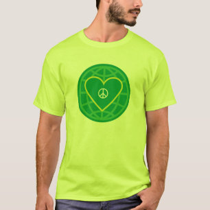 Frieden u. Liebe um die Welt T-Shirt