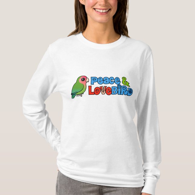Frieden u. Lovebird T-Shirt (Vorderseite)