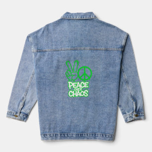 Frieden über dem Chaos Jeansjacke
