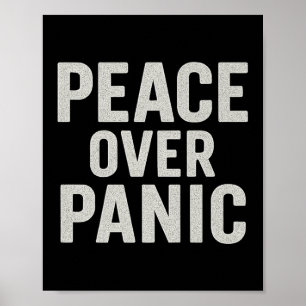 Frieden über Panik. Stoisch, Vintag, Motivierend, Poster