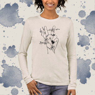 Frieden und Blume Tri-Blend Shirt