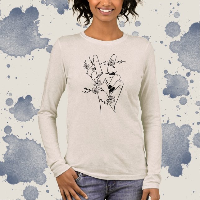 Frieden und Blume Tri-Blend Shirt (Von Creator hochgeladen)