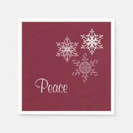 Frieden und drei Schneeflocken Burgund Urlaub Serviette