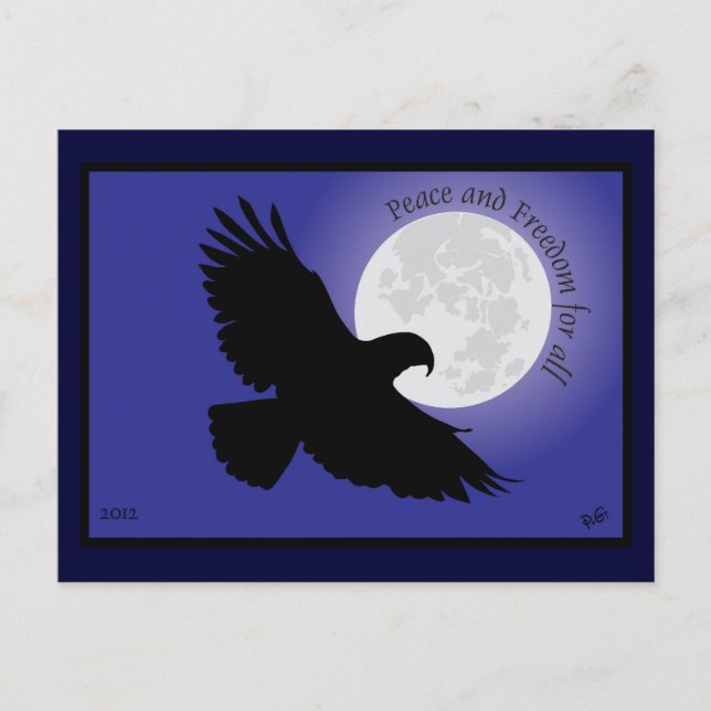 Frieden und Freiheit für alle Postkarte (Vorderseite)